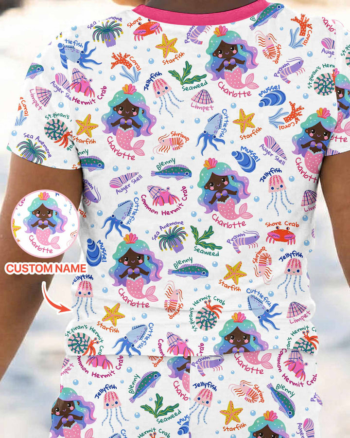 Zweiteiliges, kurzärmliges Pyjama-Set mit Marienkäfern