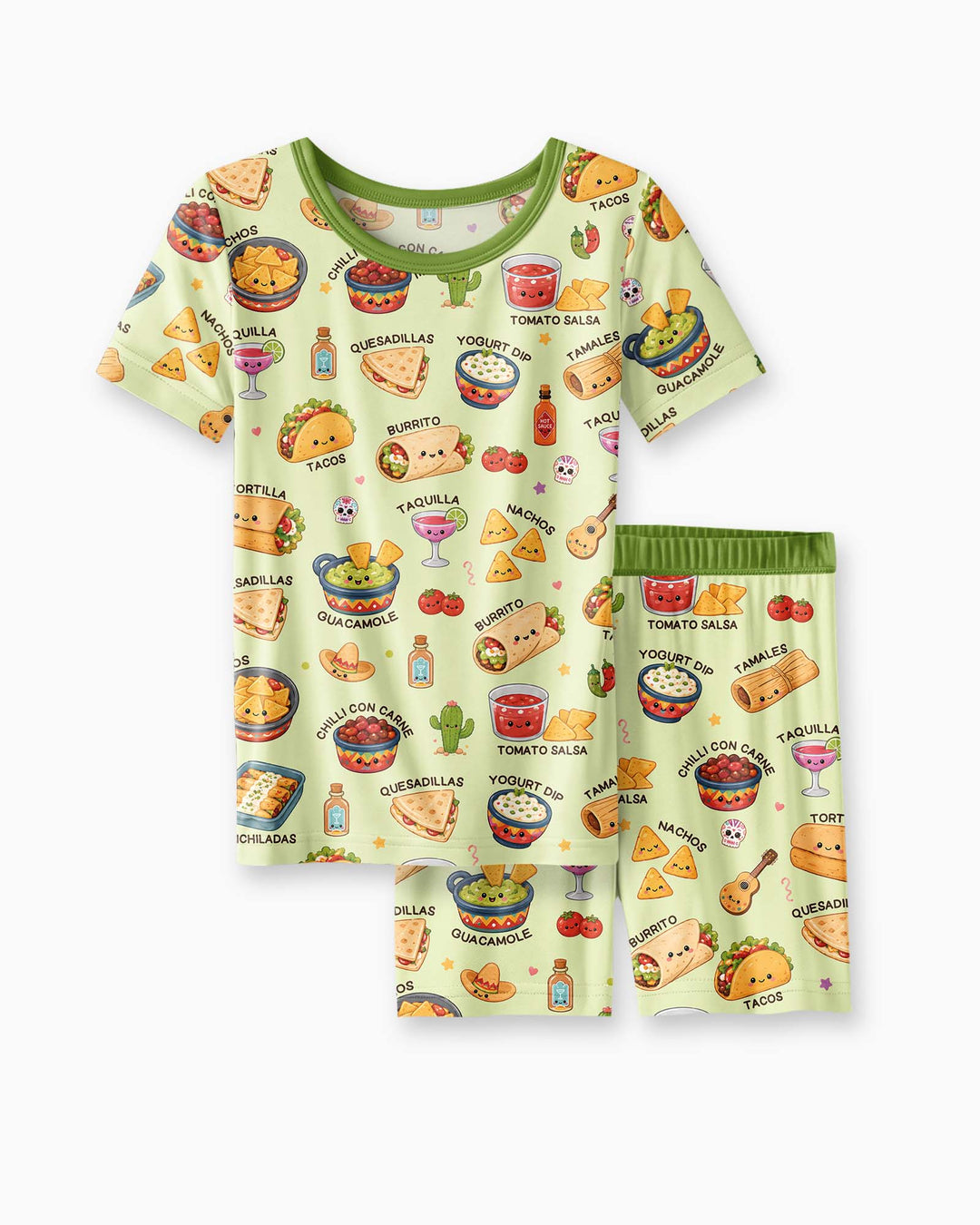 Schlafanzug-Set zweiteilig, kurze Ärmel, kurze Hose, Bambus