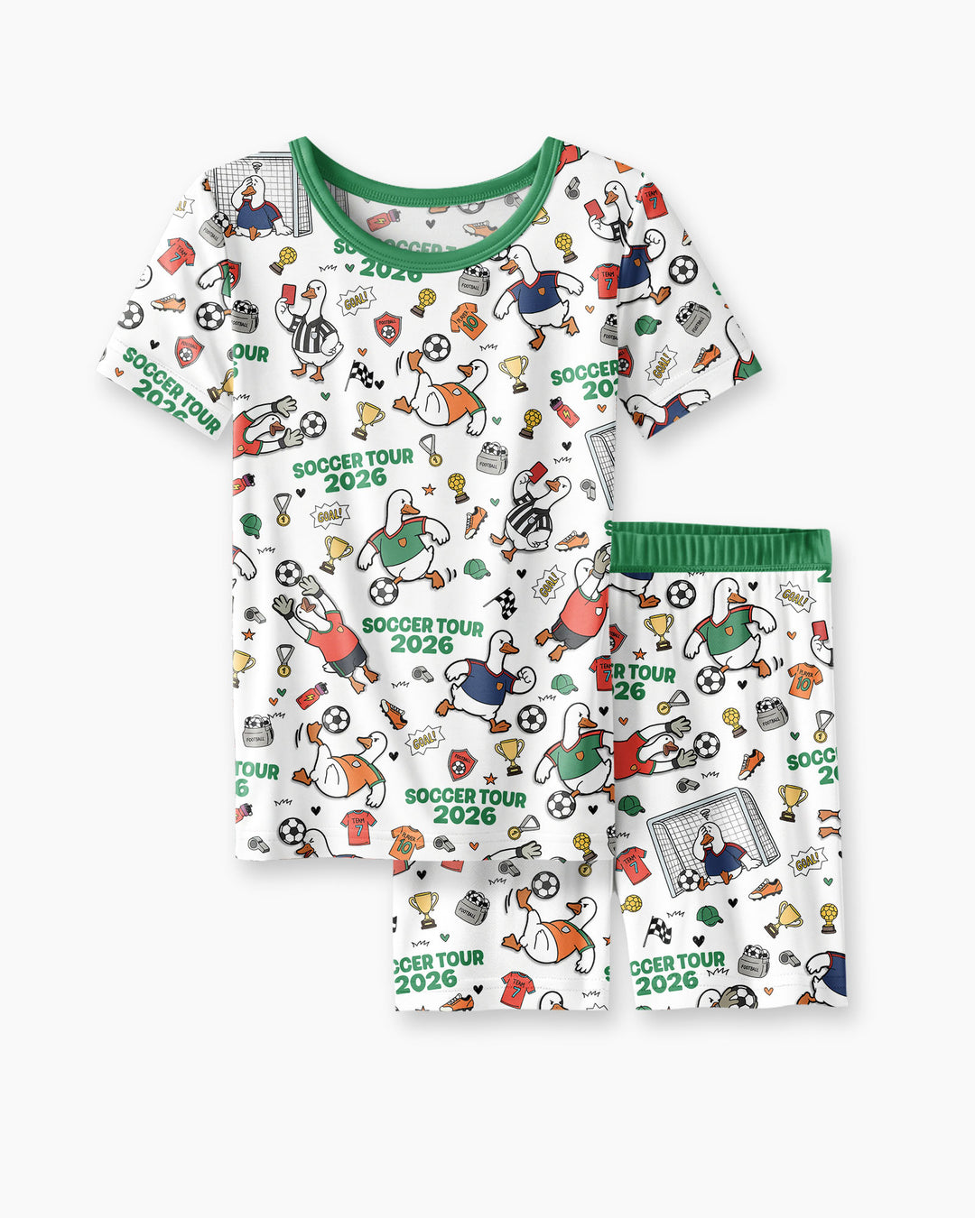 Schlafanzug-Set zweiteilig, kurze Ärmel, kurze Hose, Bambus
