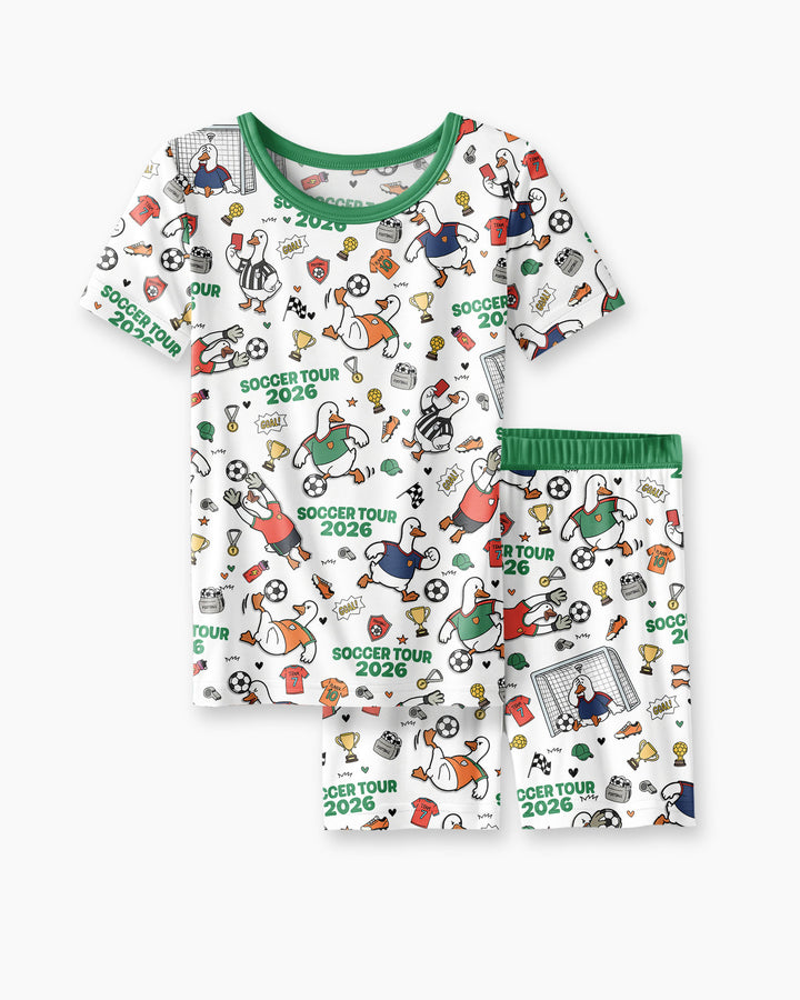 Schlafanzug-Set zweiteilig, kurze Ärmel, kurze Hose, Bambus