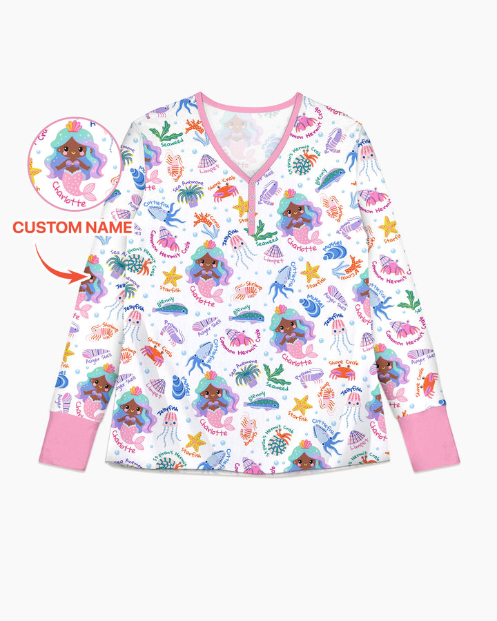 Template Damen Pyjama-Set aus personalisiertem Bambus
