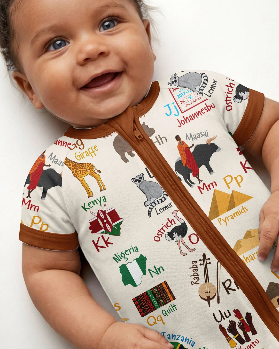 Explore Africa Geography Alphabet Bamboo Shorty Zippy