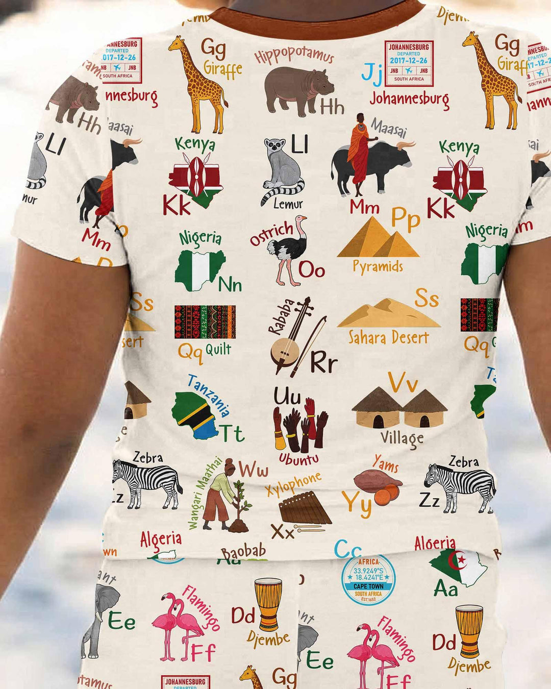 Zweiteiliges, kurzärmliges Pyjama-Set mit Marienkäfern