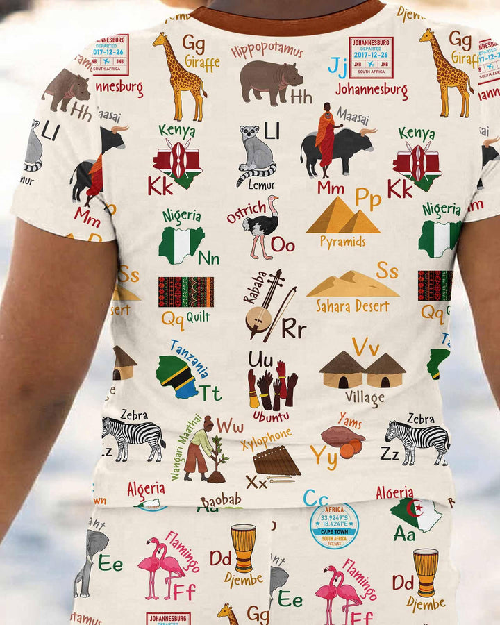 Zweiteiliges, kurzärmliges Pyjama-Set mit Marienkäfern