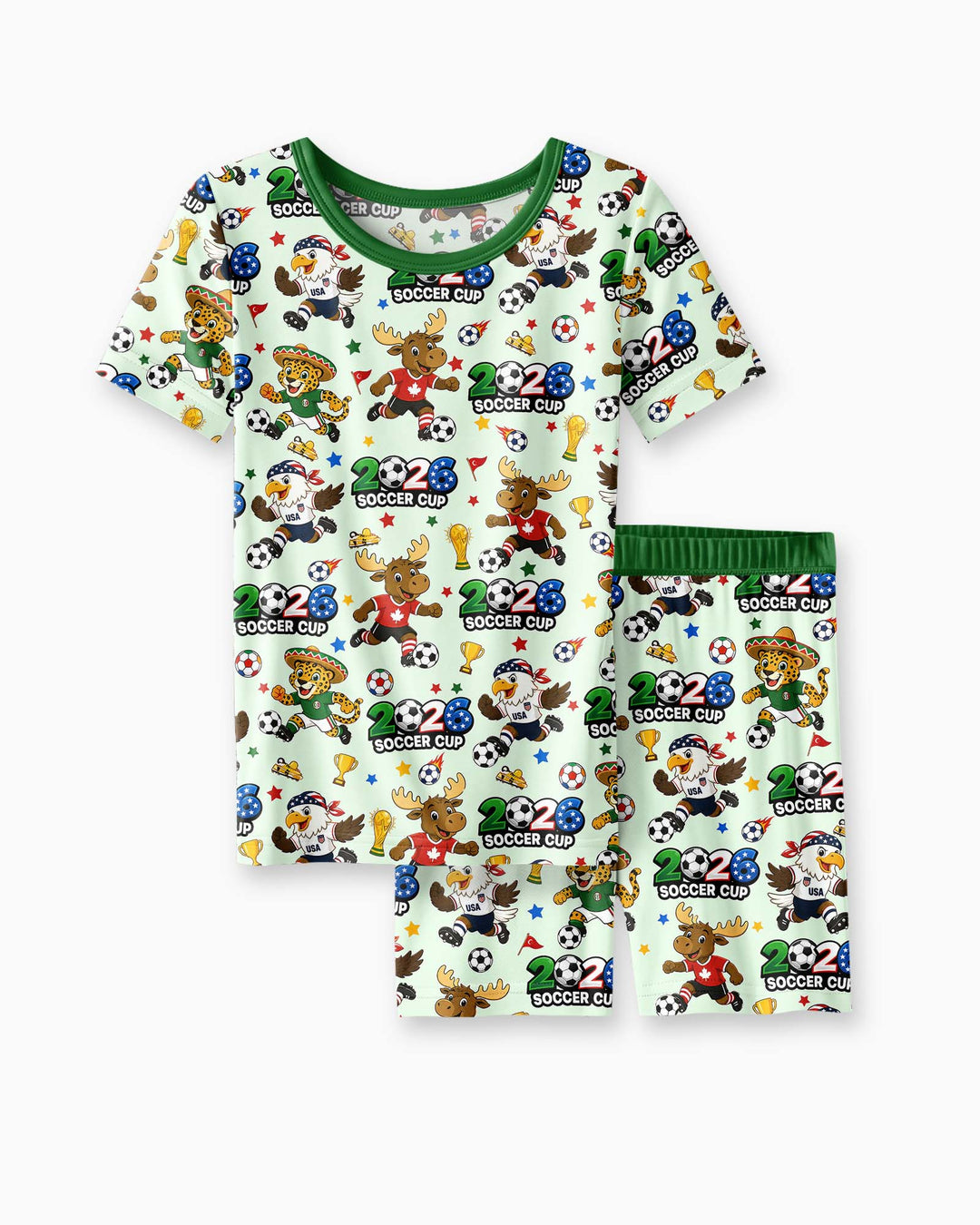 Schlafanzug-Set zweiteilig, kurze Ärmel, kurze Hose, Bambus