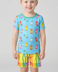 Happy Crayon Friends Bamboo Two Piece Short Sleeve Shorts Pajama Set
