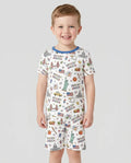Schlafanzug-Set zweiteilig, kurze Ärmel, kurze Hose, Bambus