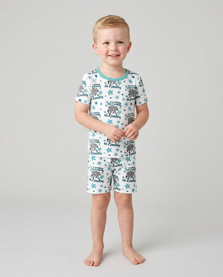 In A World Full Of Ordinary Be A Jimothy Bamboo Two Piece Short Sleeve Shorts Pajama Set