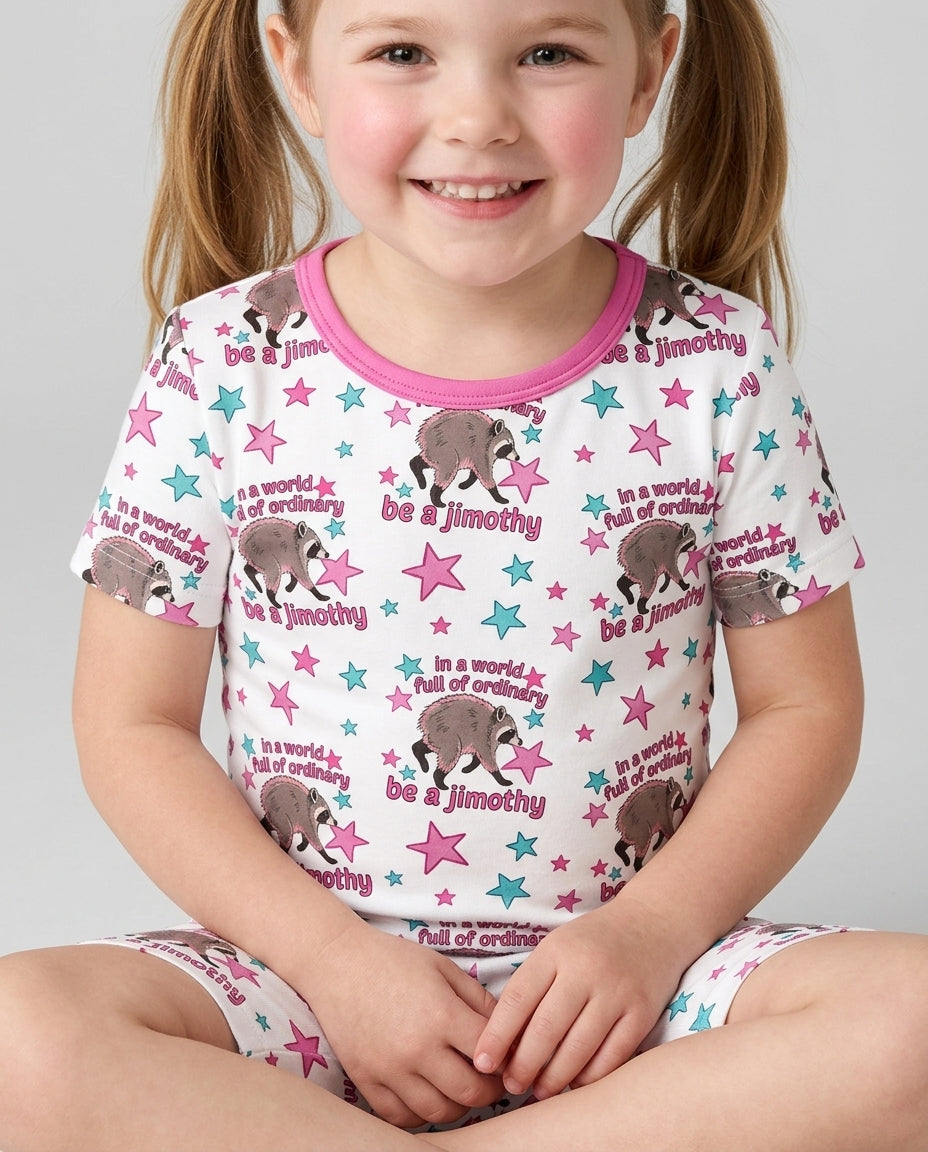 In A World Full Of Ordinary Be A Jimothy Bamboo Two Piece Short Sleeve Shorts Pajama Set