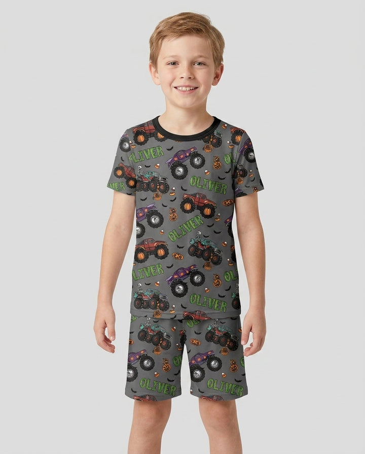 Schlafanzug-Set zweiteilig, kurze Ärmel, kurze Hose, Bambus