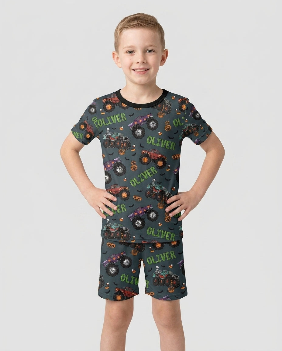 Schlafanzug-Set zweiteilig, kurze Ärmel, kurze Hose, Bambus
