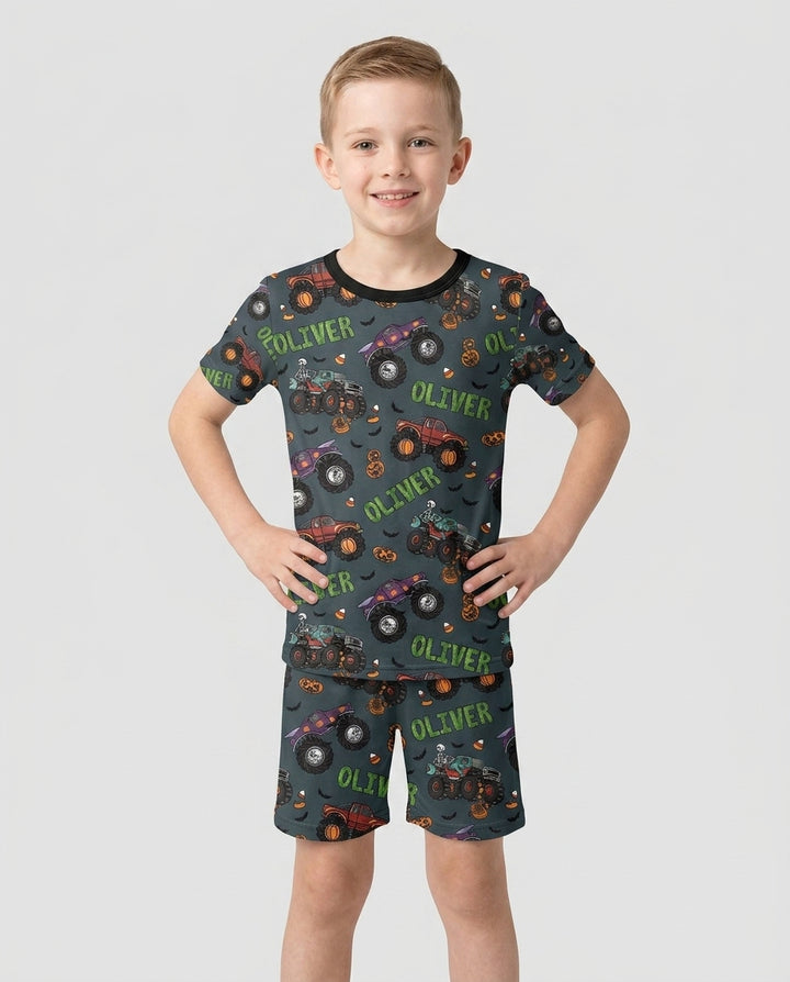 Schlafanzug-Set zweiteilig, kurze Ärmel, kurze Hose, Bambus