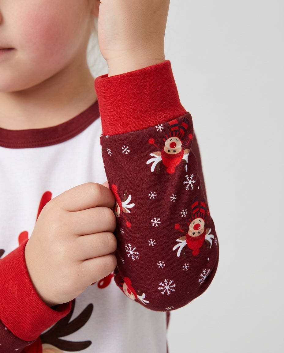 Merry Reindeer Nights Bamboo Two Piece Long Sleeve Pajama Set