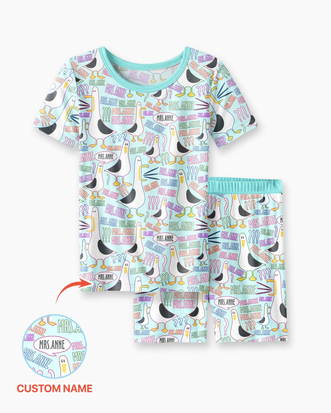 Schlafanzug-Set zweiteilig, kurze Ärmel, kurze Hose, Bambus