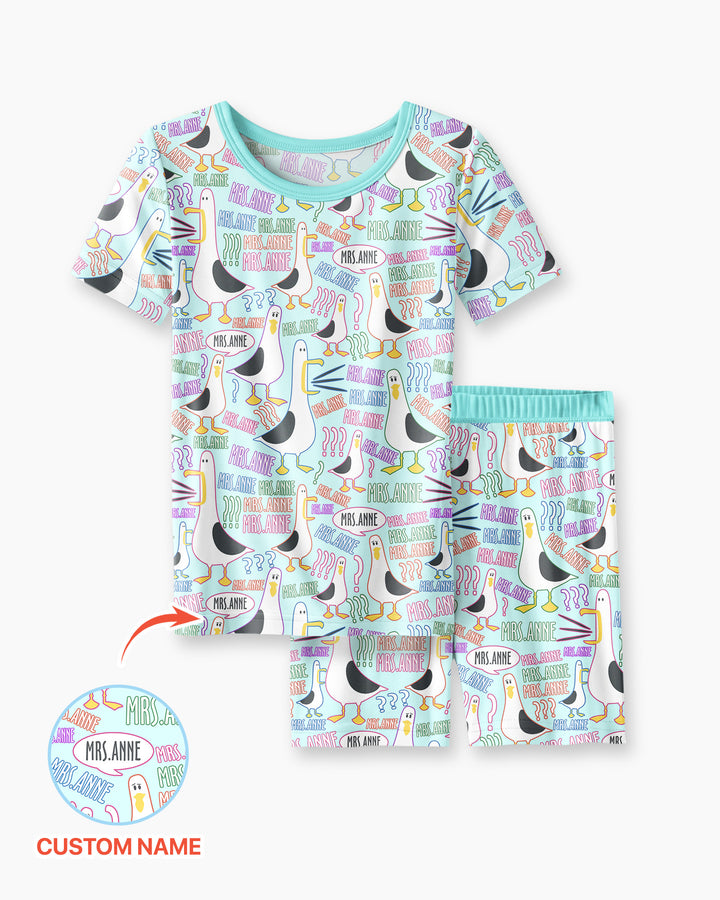 Schlafanzug-Set zweiteilig, kurze Ärmel, kurze Hose, Bambus