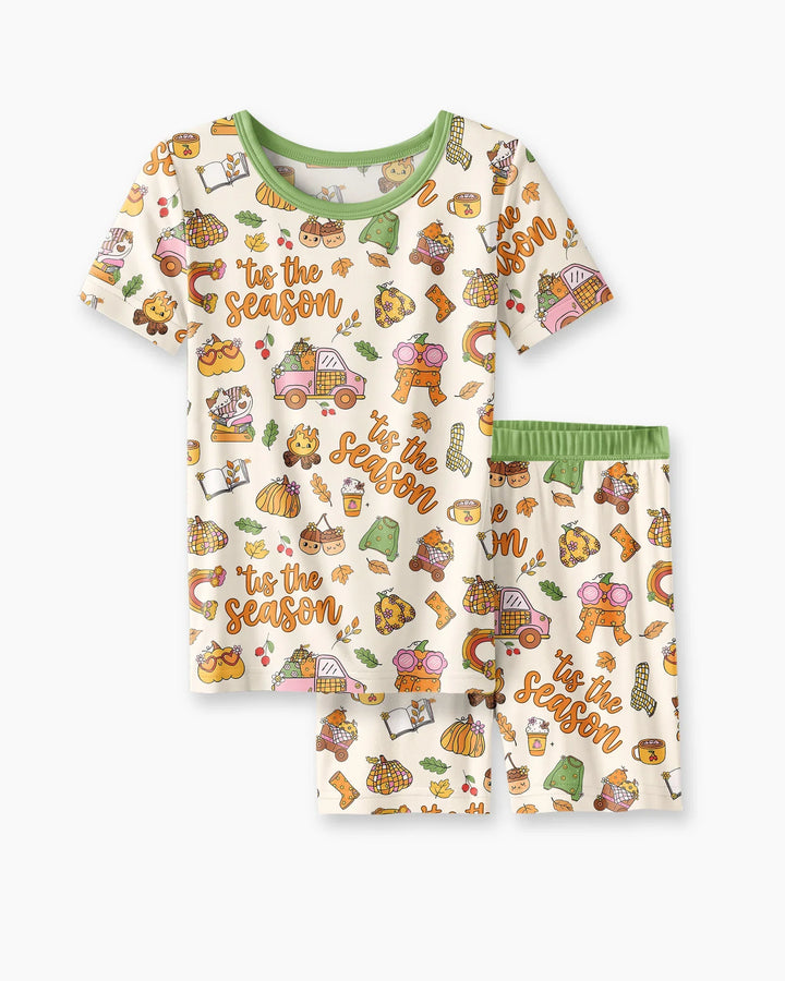 'Tis The Season Bamboo Two Piece Short Sleeve Shorts Pajama Set