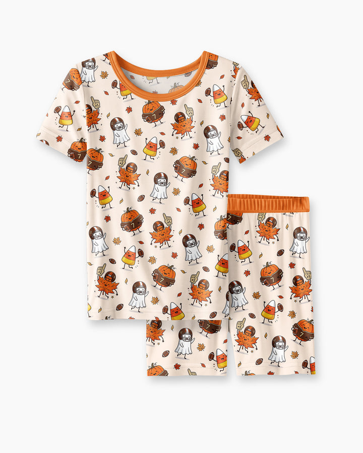 Schlafanzug-Set zweiteilig, kurze Ärmel, kurze Hose, Bambus