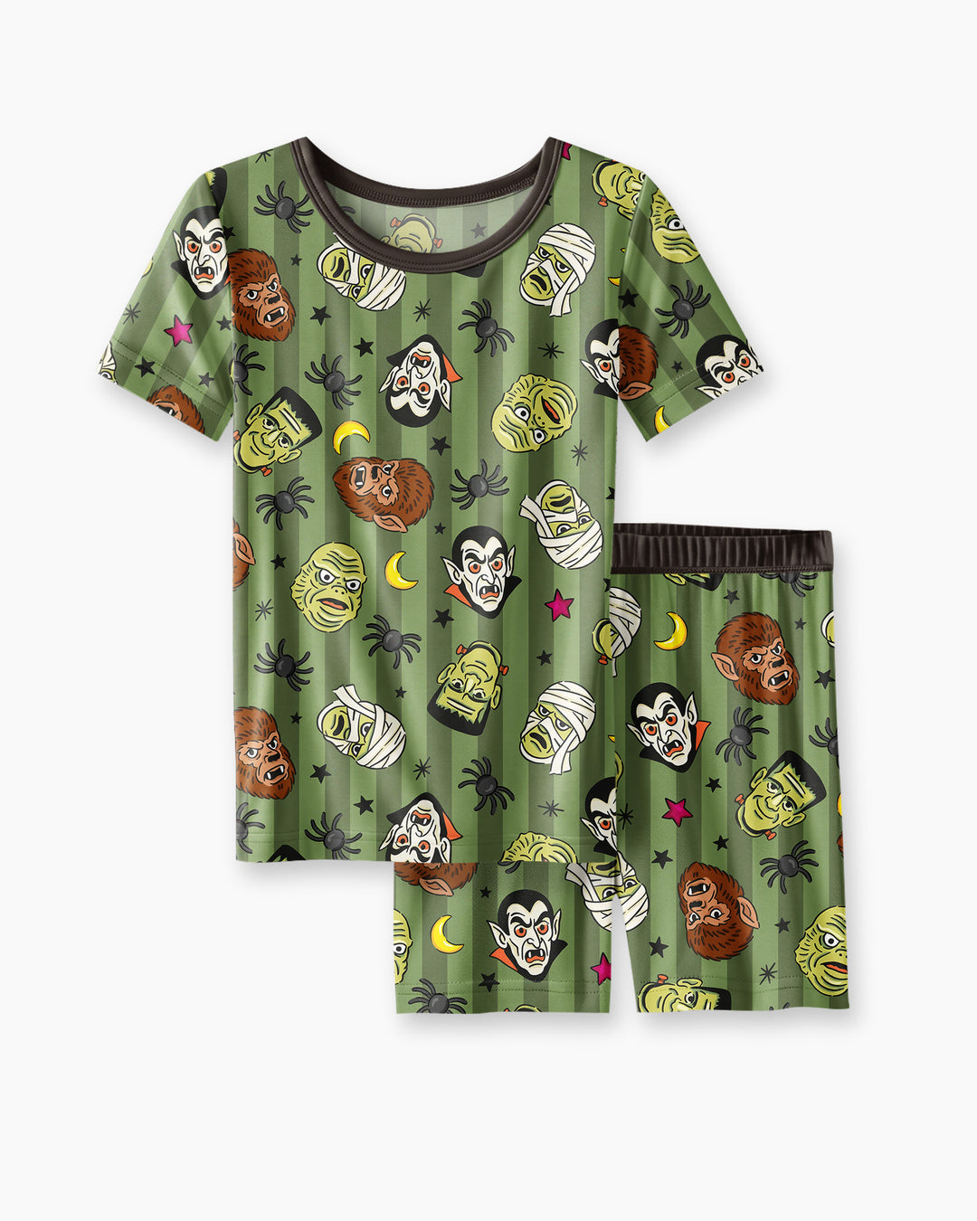 Creepy Crew Family Matching Bamboo Two Piece Short Sleeve Shorts Pajama Set