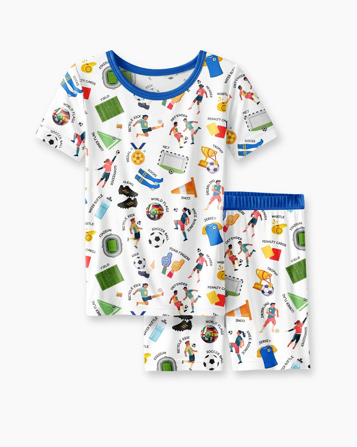 Schlafanzug-Set zweiteilig, kurze Ärmel, kurze Hose, Bambus