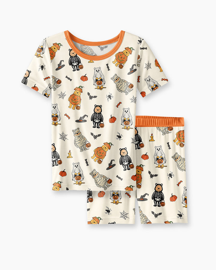 Schlafanzug-Set zweiteilig, kurze Ärmel, kurze Hose, Bambus