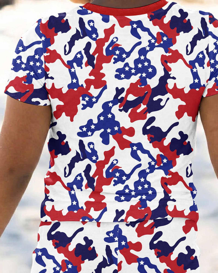 Zweiteiliges, kurzärmliges Pyjama-Set mit Marienkäfern