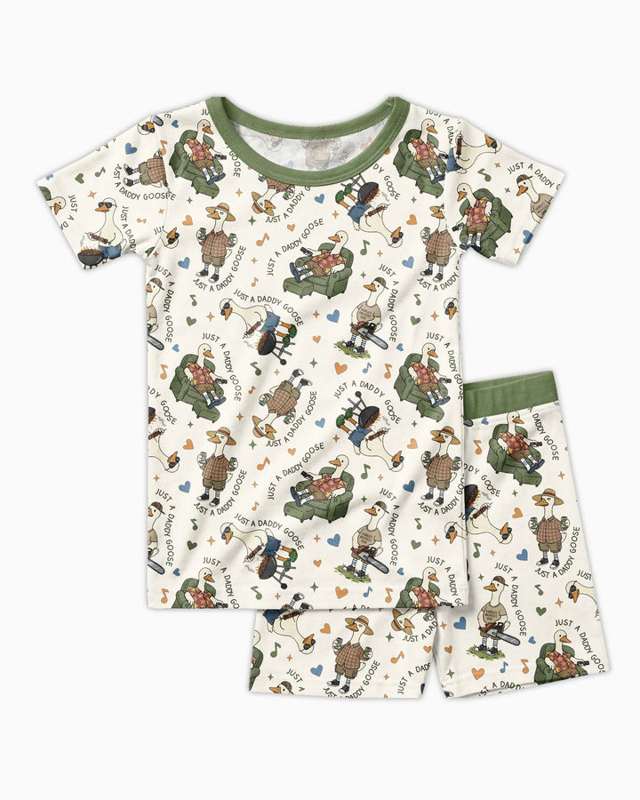 Schlafanzug-Set zweiteilig, kurze Ärmel, kurze Hose, Bambus