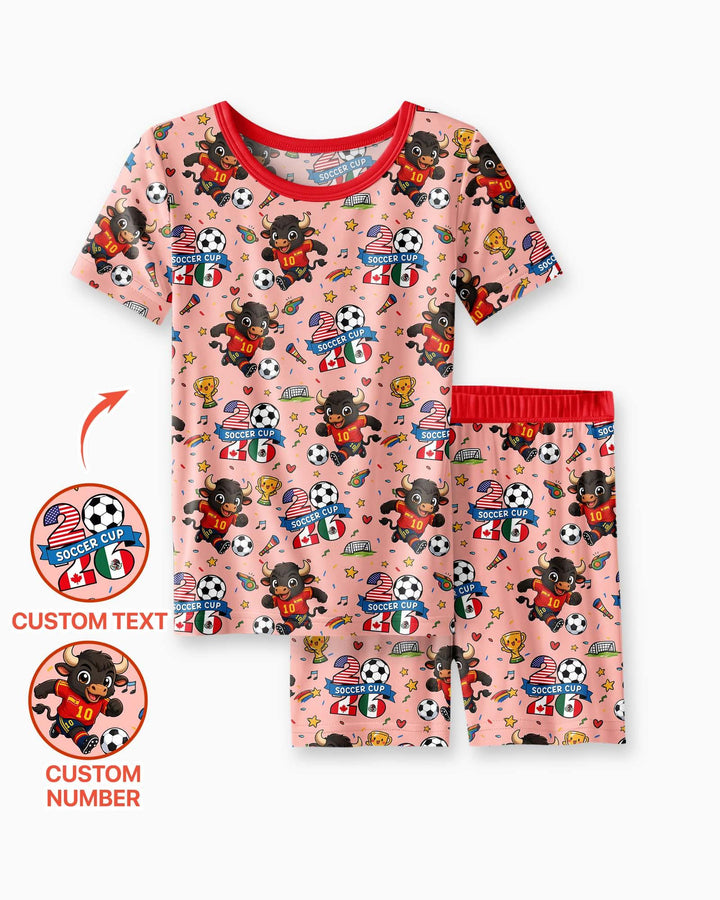 Schlafanzug-Set zweiteilig, kurze Ärmel, kurze Hose, Bambus