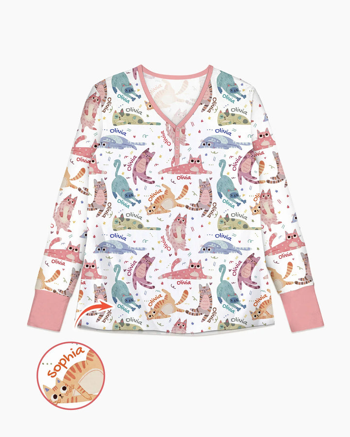 Template Damen Pyjama-Set aus personalisiertem Bambus
