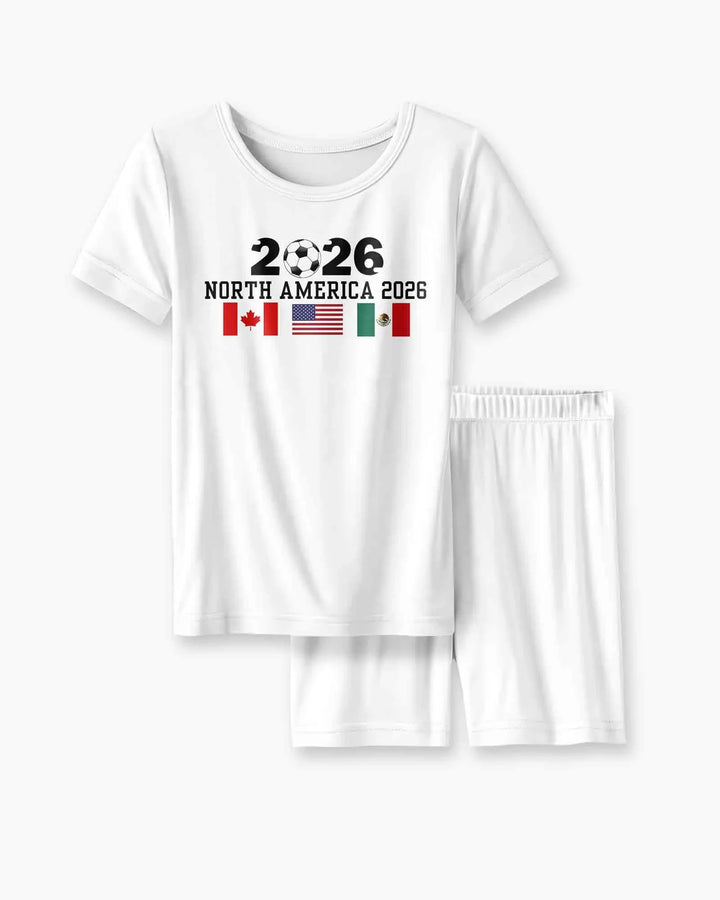 Zweiteiliges Pyjama-Set mit kurzen Ärmeln und Shorts im Sommer-Design