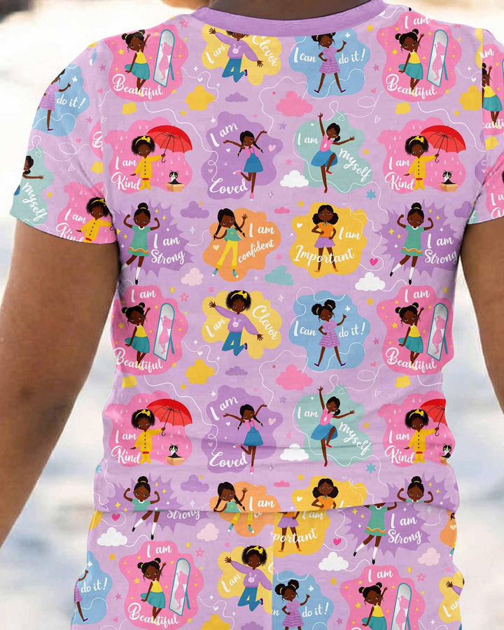 Zweiteiliges, kurzärmliges Pyjama-Set mit Marienkäfern