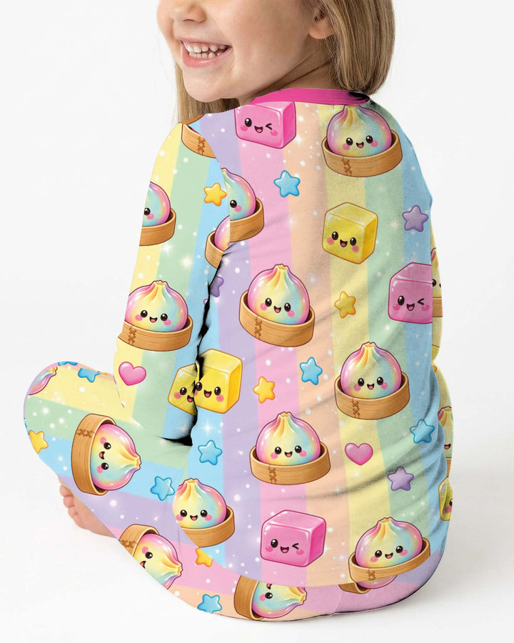 Rainbow Squishy Dreams Bamboo Two Piece Long Sleeve Pajama Set