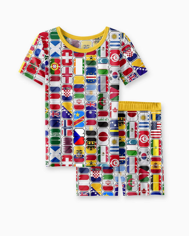 Schlafanzug-Set zweiteilig, kurze Ärmel, kurze Hose, Bambus