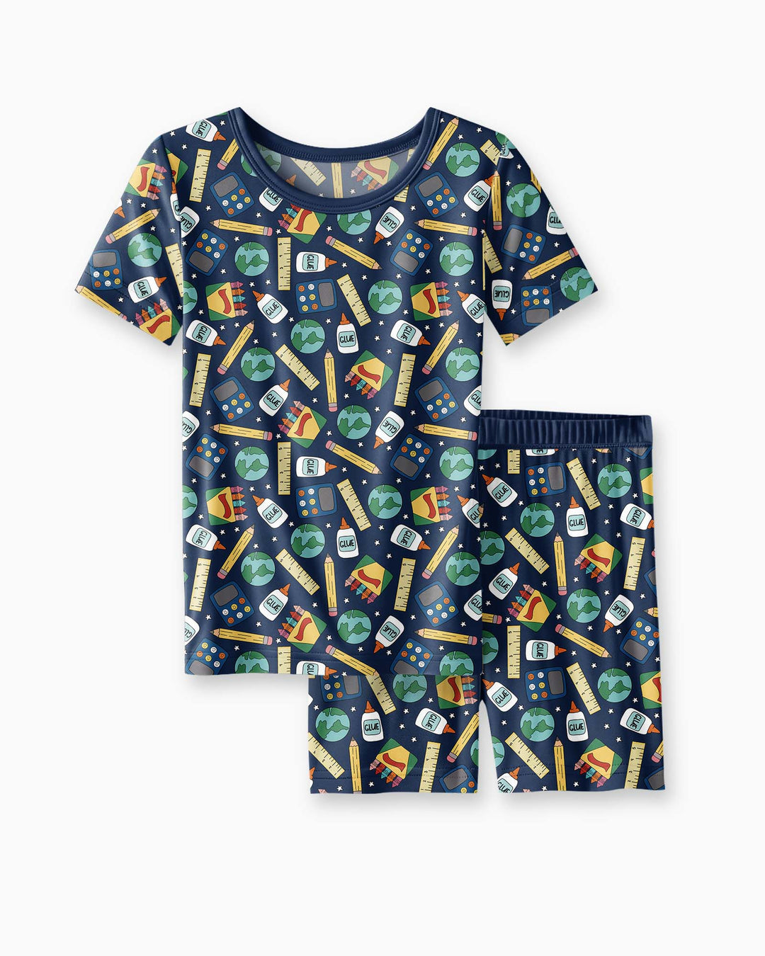 Schlafanzug-Set zweiteilig, kurze Ärmel, kurze Hose, Bambus