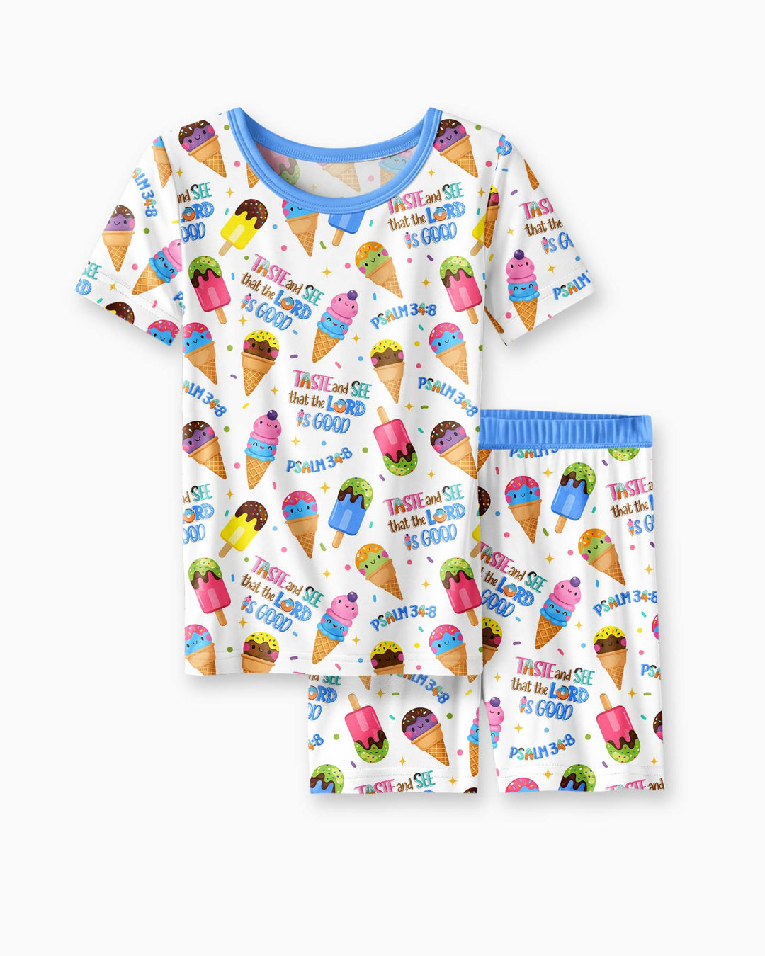 Schlafanzug-Set zweiteilig, kurze Ärmel, kurze Hose, Bambus