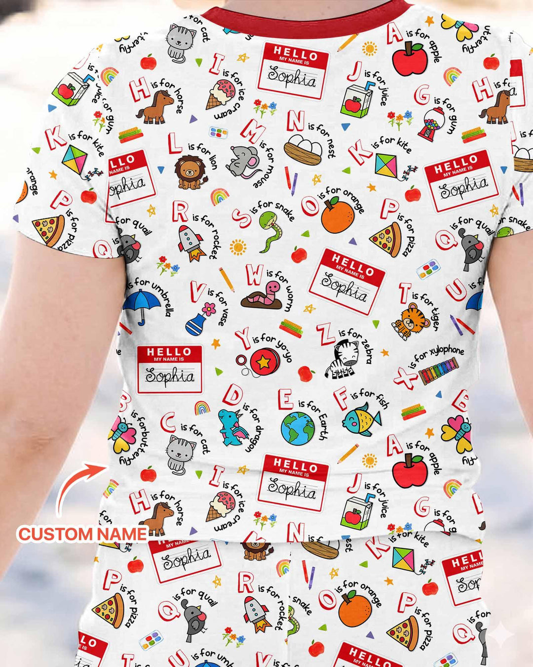 Zweiteiliges, kurzärmliges Pyjama-Set mit Marienkäfern