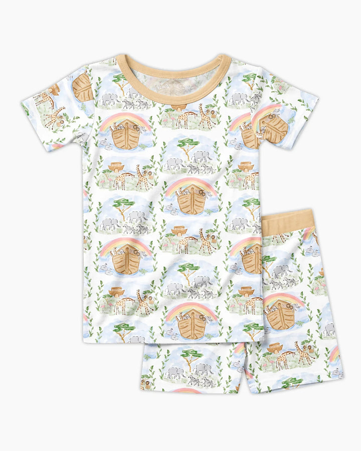 Schlafanzug-Set zweiteilig, kurze Ärmel, kurze Hose, Bambus