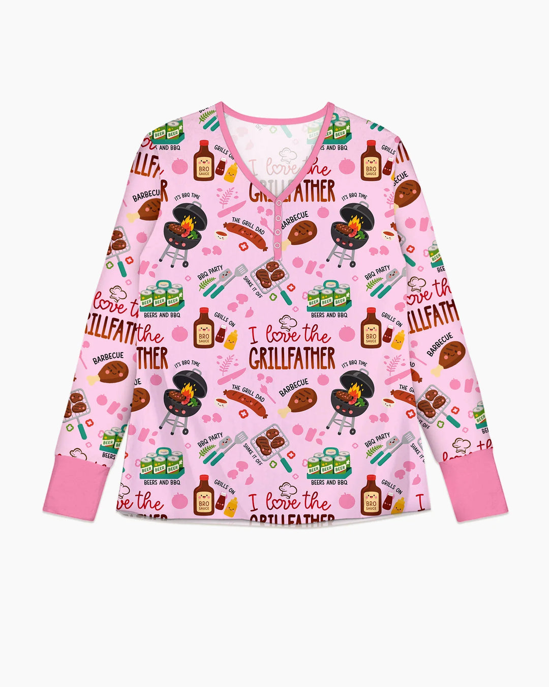 The Grill Father Familien-Pyjama-Set aus Bambus für Damen