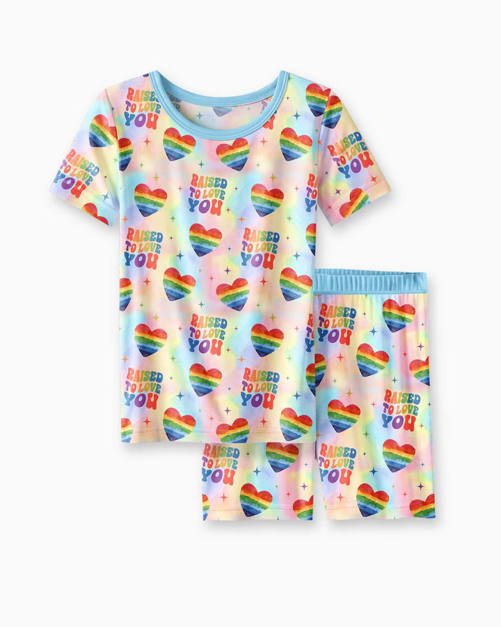 Schlafanzug-Set zweiteilig, kurze Ärmel, kurze Hose, Bambus