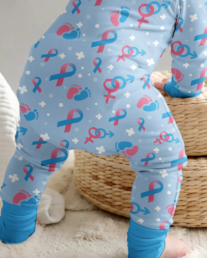 Gerippte Babykleidung mit individuellem Foto - Weich &amp; Skizzenhaft
