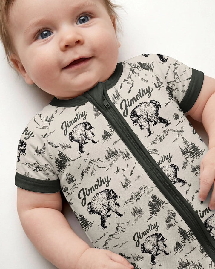 Vintage Jimothy Racoon Family Matching Bamboo Shorty Zippy