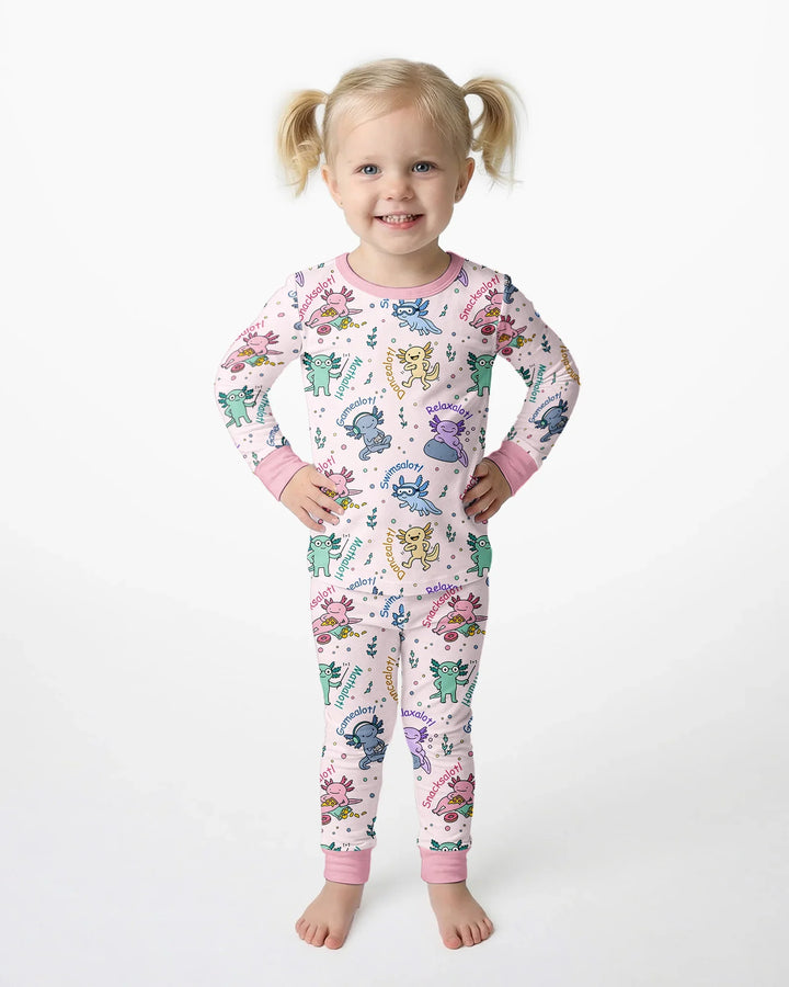 Zweiteiliges Langarm-Pyjama-Set mit Sommerfrüchten