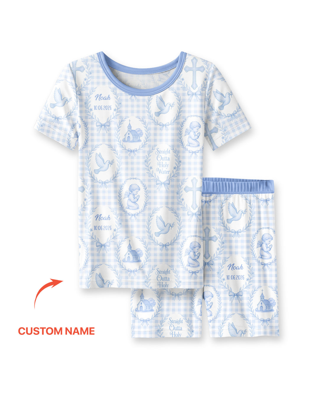 Schlafanzug-Set zweiteilig, kurze Ärmel, kurze Hose, Bambus