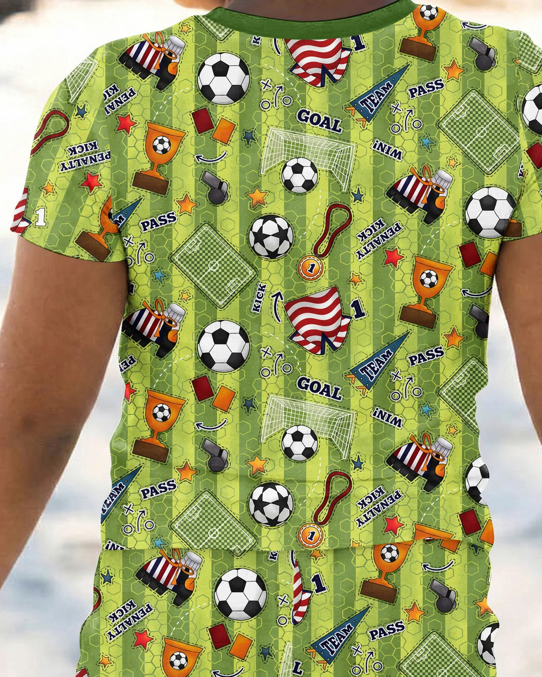 Zweiteiliges, kurzärmliges Pyjama-Set mit Marienkäfern