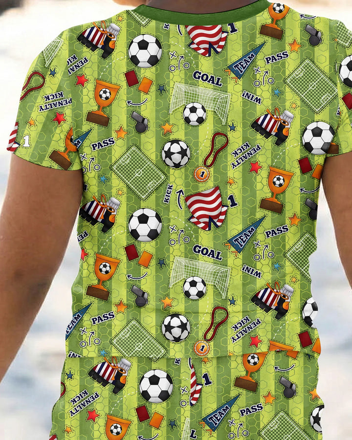 Zweiteiliges, kurzärmliges Pyjama-Set mit Marienkäfern