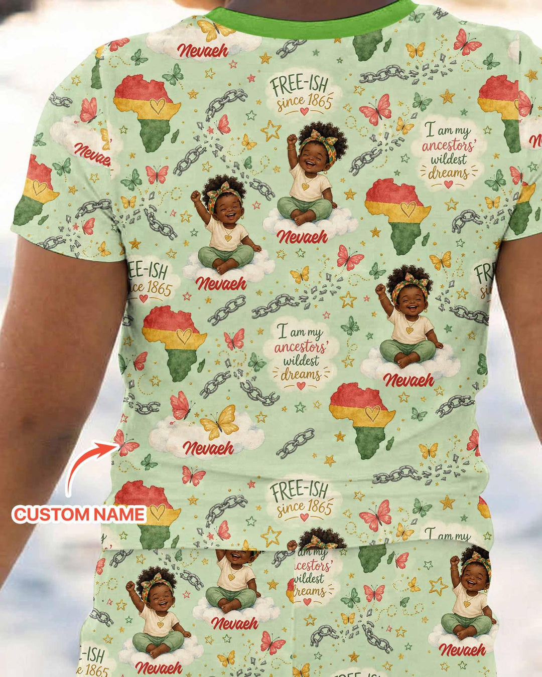 Zweiteiliges, kurzärmliges Pyjama-Set mit Marienkäfern