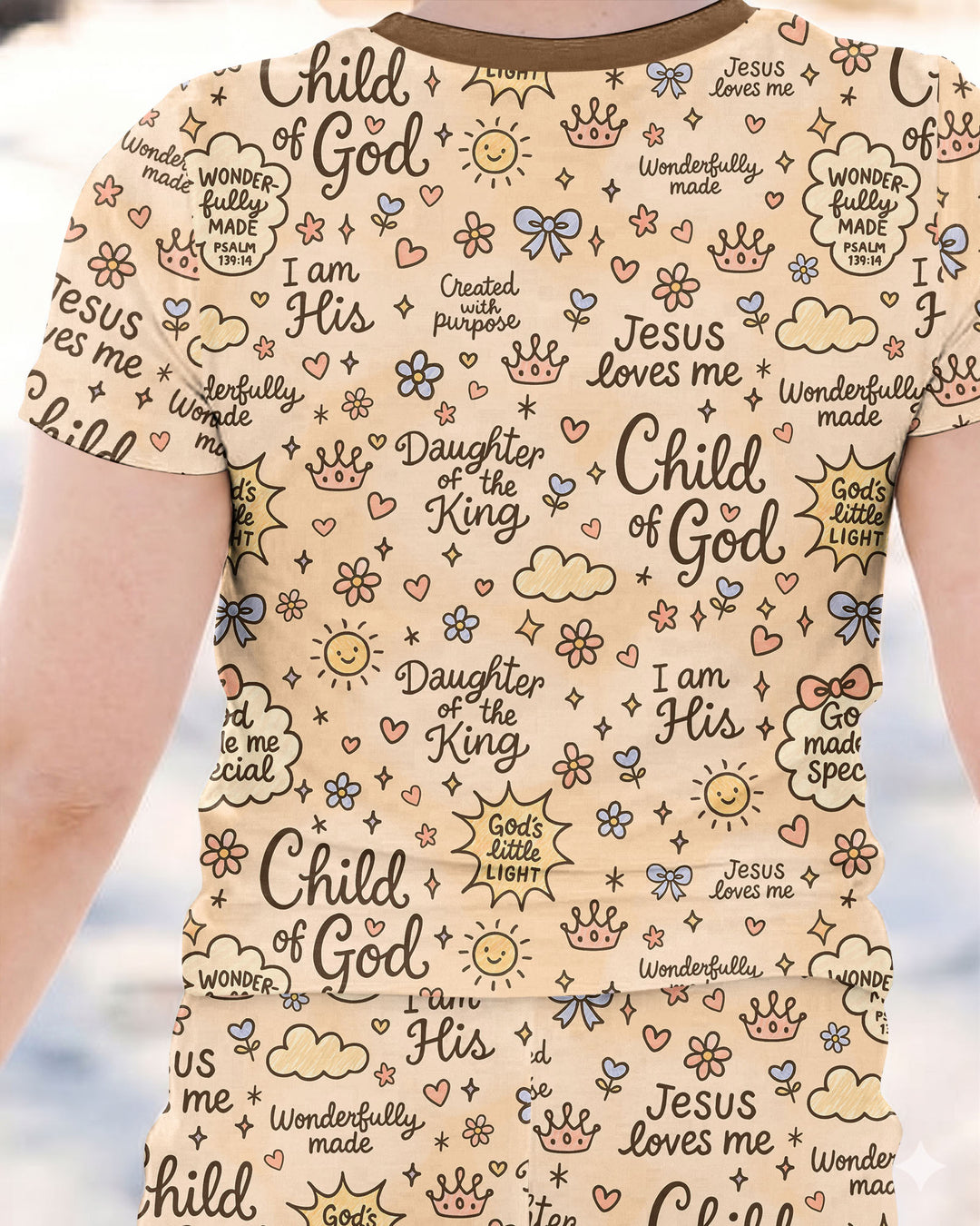 Zweiteiliges, kurzärmliges Pyjama-Set mit Marienkäfern