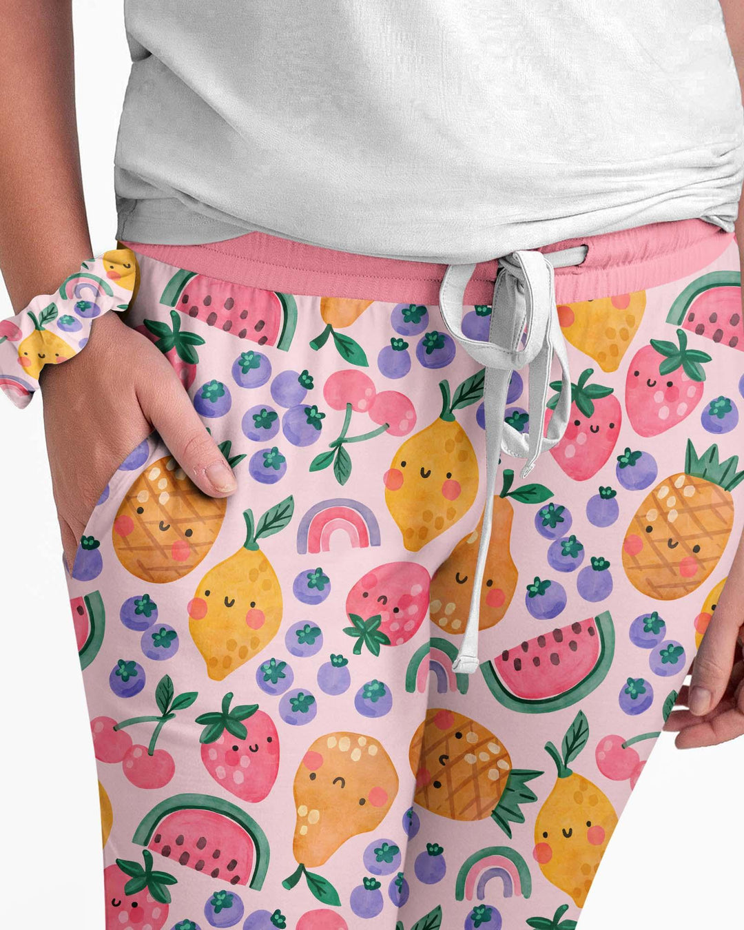 Fruitie Cuties Familien-Pyjama-Set aus Bambus für Damen