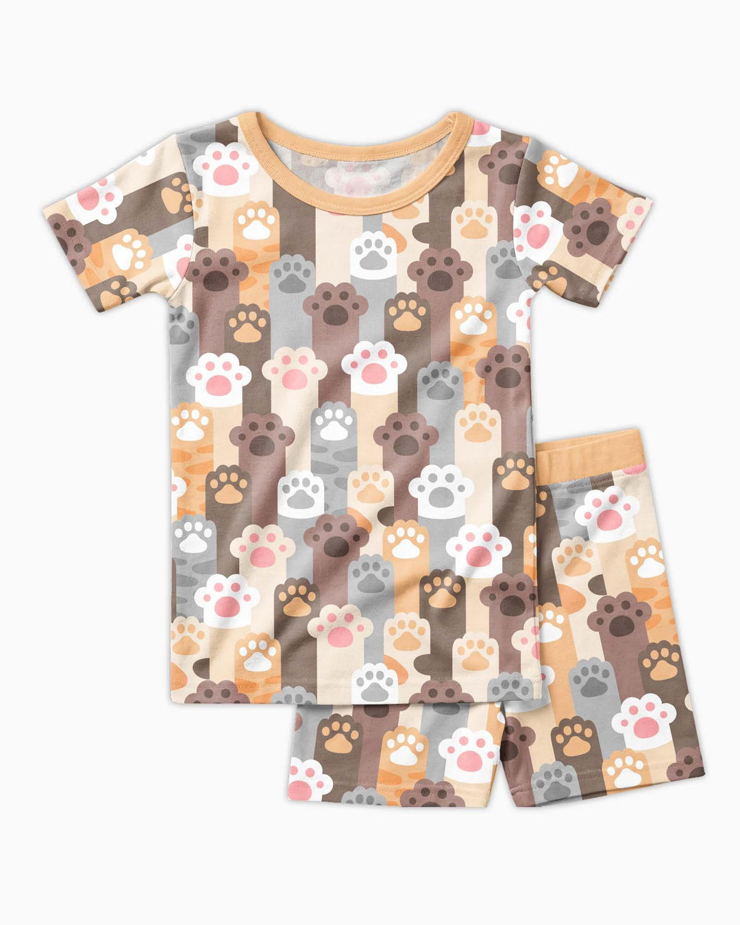 Template Zweiteiliges Pyjama-Set mit kurzen Ärmeln und Shorts