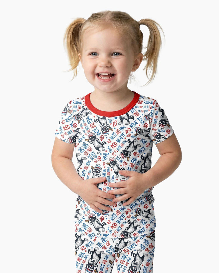 Zweiteiliges, kurzärmliges Pyjama-Set mit Marienkäfern