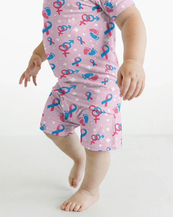 Template Zweiteiliges Pyjama-Set mit kurzen Ärmeln und Shorts